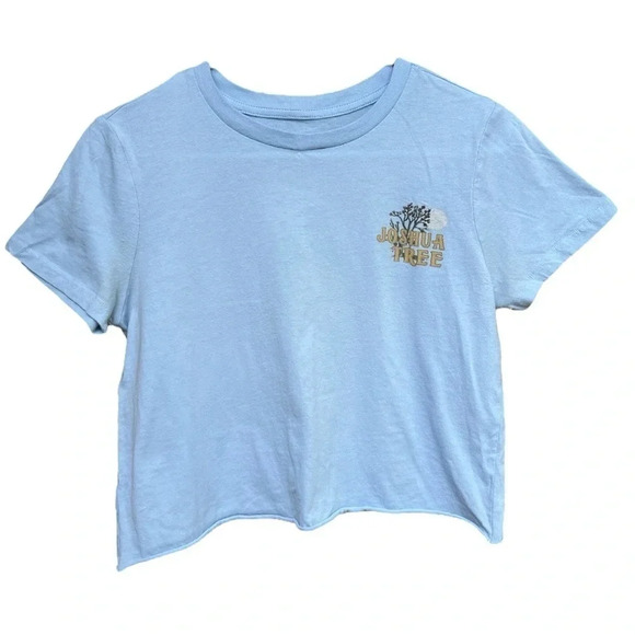 Upcycled Social Scene Joshua Tree National Park Cropped Graphic Tee Size S - Picture 1 of 5